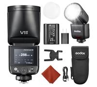 Godox V1 Mid N pour Nikon V1 Mid-N Flash Appareil Photo 55Ws Speedlite Tête Ronde TTL avec Diffuseur Chaussure Chaude,2,4G HSS 1/8000s,Écran Tactile Couleur,USB-C Batterie,Compatible Z6 Z8 ZFC e AK-R1