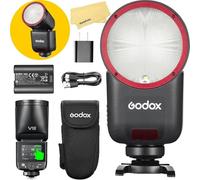 GODOX V1 Mid O Flash pour Olympus Panasoni Appareils Photo Speedlite,55Ws,2,4GHz TTL 1/8000 HSS,650 éclairs à Pleine Puissance,Temps Recyclage 1,7s,Batterie Lithium 7,2V/2200mAh, Lampe Pilote LED 2W