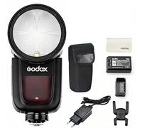 Godox V1-O TTL Flash pour Olympus/Panasonic, 1/8000s HSS Flash de Tête Ronde 2.4G sans Fil, sur Batterie Lithium-ION pour Photographie/Mariage/Paysage