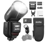 Godox V1 PRO-N V1pro N TTL Flash à tête ronde pour Nikon, 78 Ws 2,4 G HSS 1/8000s Li-Ion avec flash externe SU-1, lampe de modélisation LED Godox flash Nikon