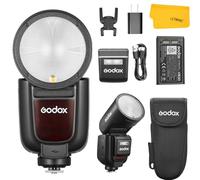 Godox V1 Pro O V1Pro-O Flash pour Appareils Photo Olympus Panasonic, 2.4G TTL Olympus Flash HSS 1/8000s, 500 Flashs à Pleine Puissance, Charge par Type-C, Externe Flash pour Panasonic Olympus Caméra