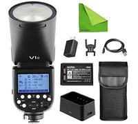 Godox V1-S Flash Off-Camera Flash Tête Ronde pour Sony DSLR Camera 1/8000 HSS, 480 Full Power Shots, 1.5 s. Temps de Recyclage, Batterie Li-ION Rechargeable 2600mAh