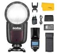Godox V1 V1N V1-N Flash pour Appareil Photo Nikon, 2.4G TTL Godox Flash Nikon HSS 1/8000s, Lampe Pilote LED à 10 Niveaux, Batterie Lithium, pour Photographie de Studio/Portrait/Mariage/Produit