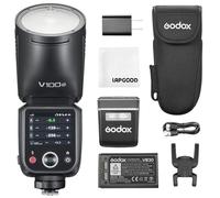 Godox V100-C 100W TTL Flash pour Canon, 2.4G sans Fil Tête Ronde, HSS 1/8000s 2980mAh, Godox V1Pro C Mis à Jour