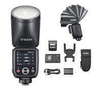 GODOX V100 C TTL Flash D'appareil Photo,Flash Speedlite à Écran Tactile 100Ws,Obturateur Global HSS 1/8000,Batterie Li-ION 2980mAh,Prise en Charge de La Charge Type-C pour Appareils Photo Canon