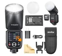 Godox V100-C V100 C Tête Ronde Appareil Photo Flash Camera Flash 2.4G sans Fil TTL Speedlight Strobe 100Ws HSS 1/8000s avec Li-ION pour Appareils Photo Canon