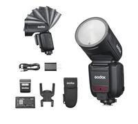 GODOX V100 N Flash à tête Ronde TTL,100W 2.4G HSS 1/8000 Speedlite,70 Flashs Consécutifs à Pleine Puissance,Recyclage 1.7s,Prise en Charge du Chargement de Type C avec Lampe de Modélisation