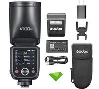 Godox V100 N V100-N Flash for Nikon Camera TTL Speedlight, 2.4G Wireless with External Flash for Nikon D5, D4, D850, D500, D750, D810, D610, D800, D300s, D300, D7500 (Godox V1Pro-N Upgraded, V100-N)