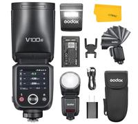GODOX V100 N V100N Flash pour Appareil Photo Nikon, 100Ws TTL 2.4G sans Fil Nikon Speedlite HSS 1/8000s, 400 Flashs à Pleine Puissance, Lampe de Modélisation LED, Flash Externe pour Photographie