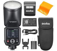 Godox V100-N V100N TTL Flash pour Nikon, Godox V1PRO-N Amélioré, Flash à Tête Ronde 100 WS avec écran OLED et SU-1, 2,4 G HSS 1/8000 s Li-ION 7,2 V/2980 mAh, V100 N pour Appareils Photo Nikon