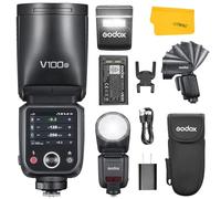 Godox V100 O V100-O Flash pour Olympus, 2.4G 100Ws TTL Speedlite pour Panasonic HSS 1/8000s, Environ 400 Flashs à Pleine Puissance, Temps de Recyclage d'environ 1,7s, Compatible pour Panasonic Olympus