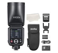 Godox V100C Flash pour Appareil Photo Canon avec l'écran Tactile, 100W Flash V100-C avec Modeling Lampe 1/8000s HSS TTL Speedlight 2.4G sans Fil pour Photographie/Mariage/Paysage