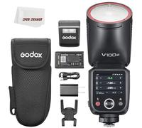 Godox V100C Flash V100-C Globalement Synchronisé Lit Lumineux 100Ws 1/8 000 Seconde, Batterie Lithium Intégrée 1/8 000 HSS, Modélisation LED 10 Niveaux, pour Appareil Photo Canon