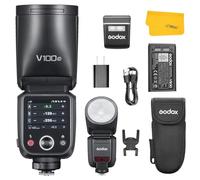 Godox V100C V100-C Flash pour Canon, 100Ws TTL 2.4G sans Fil Flash à Tête Ronde Speedlite HSS 1/8000s, 400 Flashs à Pleine Puissance, Lampe de Modélisation LED, Externe Flash pour Canon Caméra
