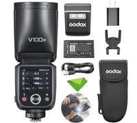 Godox V100S V100-S Flash 100 WS pour Appareil Photo Sony TTL Speedlight, 400 flashs à Pleine Puissance, Temps de Recyclage de 1,7 s, Flash à écran Tactile pour appareils Photo Sony (Godox V100-S)