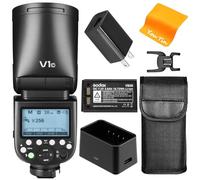 Godox V1C TTL Flash Speedlite 2.4G Wireless Control 1/8000s HSS 2600mAh Li-ION Battery 76Ws Power Round Head Flash for Canon Camera