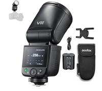 Godox V1midC TTL Flash Circulaire pour appareils Photo Canon, 55 W, 650 Flashes, avec Lampe Pilote LED de 2 W, Zoom A/M, HSS 1/8000 s, Temps de Recharge de 1,7 s, Batterie intégrée de 2200mAh