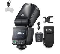 Godox V1midO Flash TTL à tête Ronde de 55 W pour appareils Photo Olympus, 650 Flashes, avec Lampe Pilote LED de 2 W, HSS 1/8000 s, Temps de Recharge de 1,7 s, Batterie intégrée de 2200 mAh