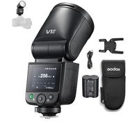 Godox V1midS TTL Flash à Tête Ronde, 55W Flash 650 Flash A/M Zoom 1/8000s HSS 1.7s Temps de Recyclage avec 2W Lumière de Réglage LED Batterie Intégrée 2200mAh pour Appareils Photo Sony