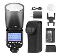 Godox V1N Flash Speedlite, 76 WS 2,4 G Haute Vitesse synchronisation 1/8000s 2600 mAh Li-ION Akku Rundkopf Speedlight Compatible avec Les Caméras Nikon (V1-N)