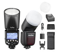 GODOX V1O - Flash rond 76 W, Speedlite, flash pour appareil photo professionnel rond, flash 1/8000 HSS 2.4 G, système X sans fil i-TTL avec 2600 mAh, compatible avec Olympus