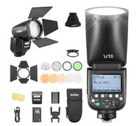 Godox V1PRO-S V1Pro S Tête Ronde Flash d'Appareil Photo Flash d'Appareil avec AK-R1 TTL Speedlite 2.4G sans Fil TTL Speedlight Strobe,76Ws HSS 1/8000s avec Batterie Li-ION pour Appareils Sony Camera