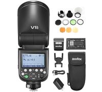 GODOX V1ProC 2.4G Flash Speedlite pour Appareil Photo sans Fil+AK-R1 Kit,HSS 1/8000 s,Mode Flash M/E-TTL II,Temps de Recharge de 1,3 s,sous Flash Amovible Compatible Appareils Photo Canon EOS