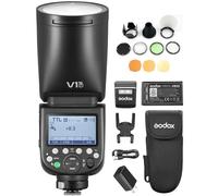 GODOX V1ProF 2.4G Flash Speedlite pour Appareil Photo sans Fil+AK-R1 Kit,HSS 1/8000 s,Mode Flash M/TTL,Temps de Recharge de 1,3 s,sous Flash Amovible Compatible Appareils Photo FUJIFILM