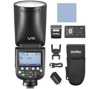 GODOX V1 Pro F 2.4G Flash Speedlite pour Appareil Photo sans Fil,E-TTL II Flash Automatique,Mode Flash M/TTL,Luminosité Réglable,sous Flash Amovible,24 Paquets Gel Compatible Appareils Photo FUJIFILM