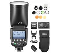 GODOX V1ProO 2.4G Flash Speedlite pour Appareil Photo sans Fil+AK-R1 Kit,HSS 1/8000 s,Mode Flash M/TTL,Temps de Recharge de 1,3 s,sous Flash Amovible Compatible Appareils Photo Om System