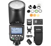 GODOX V1 Pro S 2.4G Flash Speedlite pour Appareil Photo sans Fil,AK-R1 Kit,24 Paquets Gel,E-TTL II Flash Automatique,Mode Flash M/TTL,sous Flash Amovible,24 Paquet Gel Compatible Appareil Photo Sony