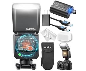 GODOX V480 C Flash Appareil Photo, V480C Écran Tactile Speedlite GN50 TTL HSS 1/8000s Sync, Compatible avec Canon EOS 2000D R7 R6 Mark II R10 R5 Mark II R8 R100 EOS-R R6 RP M50 600D 90D