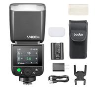 Godox V480-O Flash pour Olympus/Panasonic Appareil Photo avec Tactile Écran | HSS 1/8000s 650 Fois Flashs avec Modeling Lampe, Compact et Performant USB-C Charge Support GN50 Flash de Olympus & Panasonic