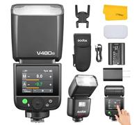 Godox V480N V480-N Flash pour Appareil Photo Nikon, 2.4G TTL Nikon Speedlite HSS 1/8000s, Ecran Tactile Couleur 2.0", 650 Eclairs à Pleine Puissance, Lampe Pilote à 10 Niveaux