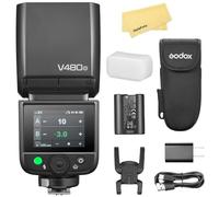 Godox V480O Flash TTL pour Olympus Appareil Photo Speedlite, Batterie Li-ION 7,2 V/2200 mAh, 2,4 GHz HSS 1/8000s, 650 Flashs à Pleine Puissance, Temps de Recharge de 1,7s, Lampe Pilote LED 10 Niveaux