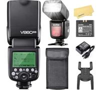 Godox V860II-N Flash pour Nikon D800 D700 D7100 D5200 D300 D300S D3200 D3100 D200 D70S D810 D610 D90 D750,2.4G HSS 1/8000s,650 Flashs Pleine Puissance,Batterie Li-ion 11.1V/2000mAh,Temps Recharge 1.5s