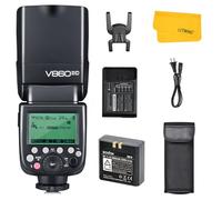 Godox V860II V860II-C TTL Flash pour Appareil Photo Canon, 2.4G sans Fil 1/8000s HSS Canon Speedlite, Environ 650 Flashes à Pleine Puissance, Fonction Maître/Esclave, Externe Flash pour Photographie