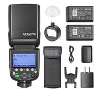 Godox V860III-S Flash pour appareil photo Sony, TTL GN60 HSS Camera Flash 2,4 G Wireless X System 1/8000 1,5s et lumière de modélisation LED avec boîte à lumière, diffuseur, filtre de couleur