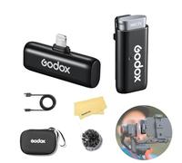 GODOX Virso M2 2.4 GHz Système de Microphone sans Fil,avec Récepteur et 2 émetteurs,Compatible avec Appareil Photo et Smartphone,Adapté Aux Interviews Youtube,Podcasts,Vlog