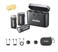 GODOX WEC Kit2 2.4GHz Système de Microphone sans Fil,Transmission Stable à 200m,Autonomie de 24h,écran Intelligent,Portabilité pour Interview,Diffusion en Direct,Tournage en Extérieur,Vlog
