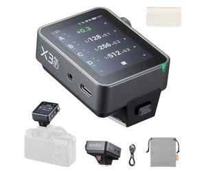 Godox X3Pro-F Déclencheur de Flash pour Appareil Photo Fujifilm, Grand LCD Écran Touch avec 2.4G sans Fil Trigger Flash, Transmetteur de Flash Fuji et Godox Flashs