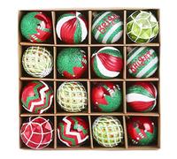 Godpqiui Boules de Noël pour Sapin - 16 Boules de Décoration pour Sapin,Décoration Fêtes pour Appartement Bureau Résidence Étudiante Fenêtre Portes Mur