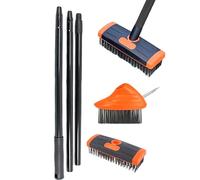 Godpqiui Brosse À Désr | Kit de Brosse de Nettoyage pour Interstices à Manche Long de 110 cm | Outil de Jardin pour Éliminer l'des Allées Fleuries Terrasse Toit Pavés Gouttières