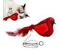 Godpqiui Jouets Interactifs Oiseaux pour Chats - Jeu Réaliste avec Son Grinceur,Jouet Interactif Oiseau Gazouillant - pour Jeu en Intérieur Voyage Enrichissement À La Maison Réduction De L'Ennui pour