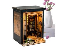 Godpqiui Kit Maison Miniature,Décor Bureau Bois Style Japonais | Set de Fabrication de Maison Livre,pour Adultes Adolescents Amateurs Loisirs Créatifs Cadeau Activité Familiale Projet Week-End