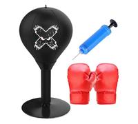 Godpqiui Sac de Frappe de Table,Ballon De Boxe À Ventouse pour Table | Ballon De Boxe Rapide À Succion | pour Le Stress Fitness À Domicile Bureau Chambre Salon