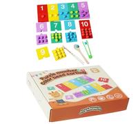 Godpqiui Tri des Couleurs, Jeu Éducatif De Maths avec Perles À Clip, Ensemble de Tri en Bois pour Motricité Fine, pour Garçons 3+ Maison École Fête d'anniversaire Réunion