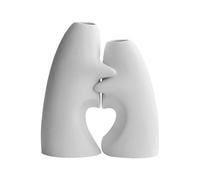 Godpqiui Vases À Fleurs pour Bouquet - Vase Décoratif en Céramique Embrassant Les Fleurs,2 Pièces Centres De Table Décor D'Intérieur pour Arrangements Floraux Maison Nouvelle Anniversaire Noël Fête