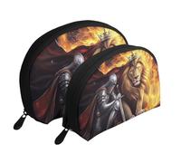 God's Armor Lot de 2 trousses de toilette de voyage Motif lion, blanc, Taille unique