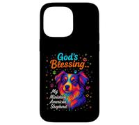 God's Blessing Miniature American Shepherd Faith Coloré Coque pour iPhone 14 Pro Max